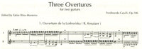 【楽譜】カルッリ：3つの序曲／ファビオ・シロー・モンテイロ編（2G）