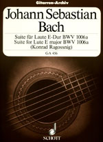 【楽譜】バッハ：リュート組曲ホ長調BWV1006a［ラゴスニック編曲］