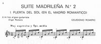 【楽譜】C.ロメロ：マドリード組曲No.2（プエルタ・デル・ソル，王のワルツ，カフェ・カンタンテ，祭り）アンヘルに献呈