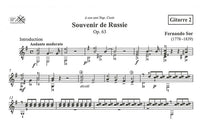 【楽譜】ソル：ロシアの想い出Op.63［シャイト編］（2G）（ニュー・カール・シャイト・ギター・エディション）