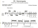 【楽譜】グラナドス：バスコンガーダ〜スペイン民謡による6つの小品より[グスマン編]